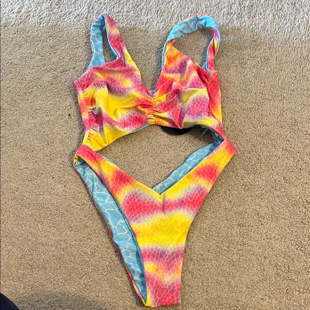 Vibrant Tie-Dye One-Piece Swimsuit